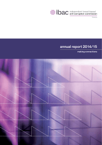 IBAC Annual Report 2014/15 - Independent broad