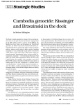 Cambodia genocide: Kissinger and Brzezinski in the dock