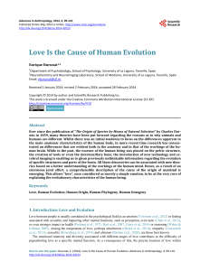 Love Is the Cause of Human Evolution