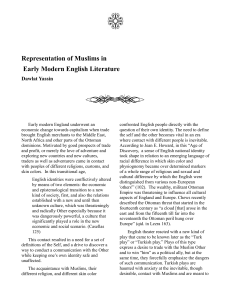 Representation of Muslims in Early Modern English Literature
