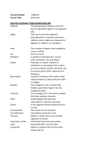 Course Number: 1206310 Course Title: Geometry Altitude The