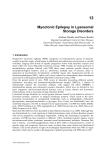 Myoclonic Epilepsy in Lysosomal Storage Disorders