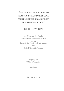 Numerical modeling of plasma structures and turbulence transport in