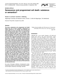 Senescence and programmed cell death