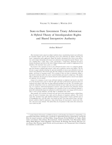 State-to-State Investment Treaty Arbitration: A Hybrid Theory of