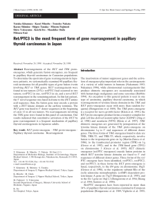 Ret/PTC3 is the most frequent form of gene rearrangement