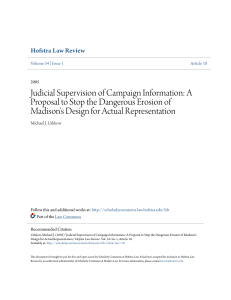 Judicial Supervision of Campaign Information