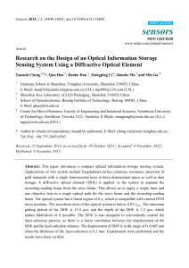 Research on the Design of an Optical Information Storage Sensing