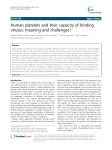 Human platelets and their capacity of binding viruses: meaning and