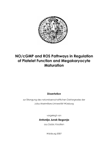 NO/cGMP and ROS Pathways in Regulation of Platelet Function and