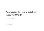 Applicazioni biotecnologiche in systems biology