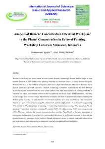 Analysis of Benzene Concentration Effects at Workplace to the