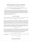 Statistical Approach to Nuclear Level Density