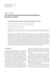 Tin-Catalyzed Esterification and Transesterification Reactions: A