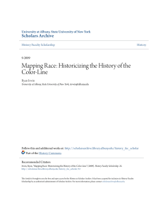 Mapping Race: Historicizing the History of the Color-Line