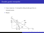 Durable goods monopolist