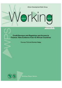 Credit Bureaus and Registries and Access to Finance