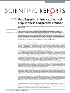 Fast Bayesian inference of optical trap stiffness and particle diffusion