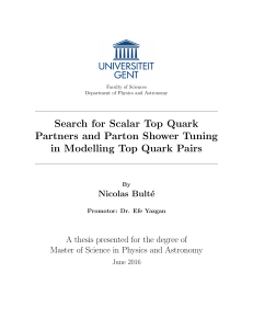 Search for Scalar Top Quark Partners and Parton Shower Tuning in