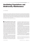 Oscillating populations and biodiversity maintenance