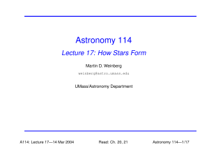 Astronomy 114 - Department of Astronomy
