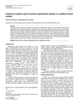 Preliminary isolation report of aerobic magnetotactic