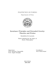 POLITECNICO DI TORINO Invariance Principles and Extended