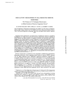 REGULATORY MECHANISMS IN CELL-MEDIATED IMMUNE