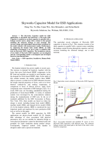 Skyworks Capacitor Model for ESD Applications