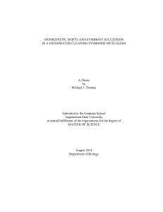 Ontogenetic Shifts and Symbiont Succession in a