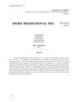 sport promotional mix - SEA-Practical Application of Science