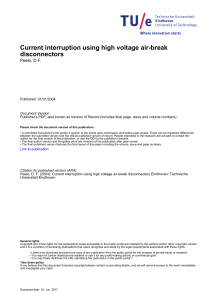 Current interruption using high voltage air