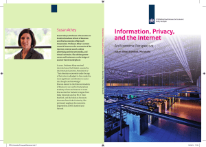 Information, Privacy and the Internet
