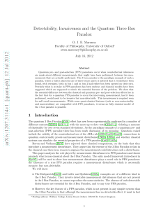 Detectability, Invasiveness and the Quantum Three Box Paradox