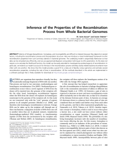 Inference of the Properties of the Recombination Process
