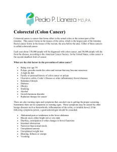 Colorectal (Colon Cancer)