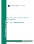 Regulatory review of price controls for 2018 onwards RC1 First