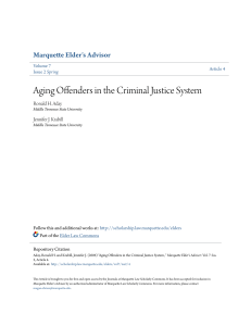 Aging Offenders in the Criminal Justice System