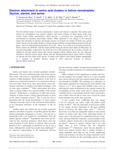 Electron attachment to amino acid clusters in helium nanodroplets