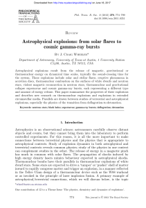 Astrophysical explosions: from solar flares to cosmic gamma