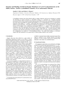 Structure and Bonding of Ordered Organic Monolayers of 1, 3, 5, 7