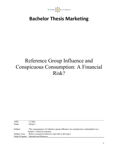 Bachelor Thesis Marketing Reference Group Influence and