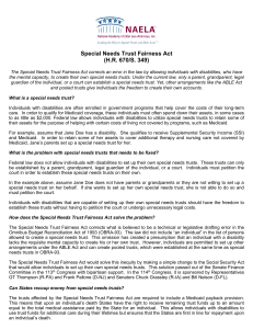 Special Needs Trust Fairness Act