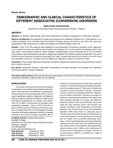 disorders - Journal of Medical Science