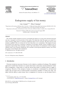 Endogenous supply of fiat money