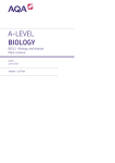 A-level Biology Mark scheme Unit 01 - Biology and disease