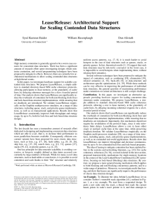 Lease/Release: Architectural Support for Scaling Contended Data