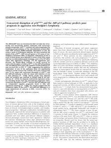 LEADING ARTICLE Concurrent disruption of p16INK4a and