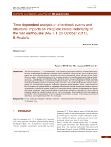 Time-dependent analysis of aftershock events and structural impacts