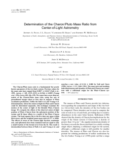 Determination of the Charon/Pluto Mass Ratio from Center-of